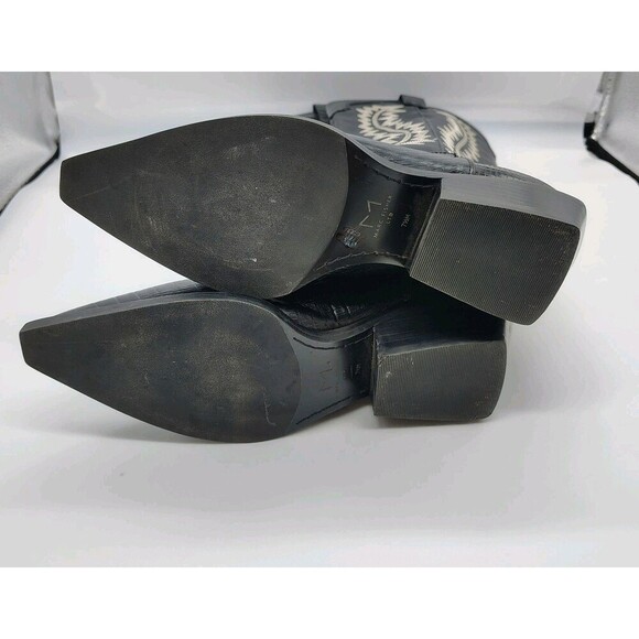 Marc Fisher Roselle Western Cowgirl Boots Point Toe Embroidered Leather 7.5 - Picture 8 of 11